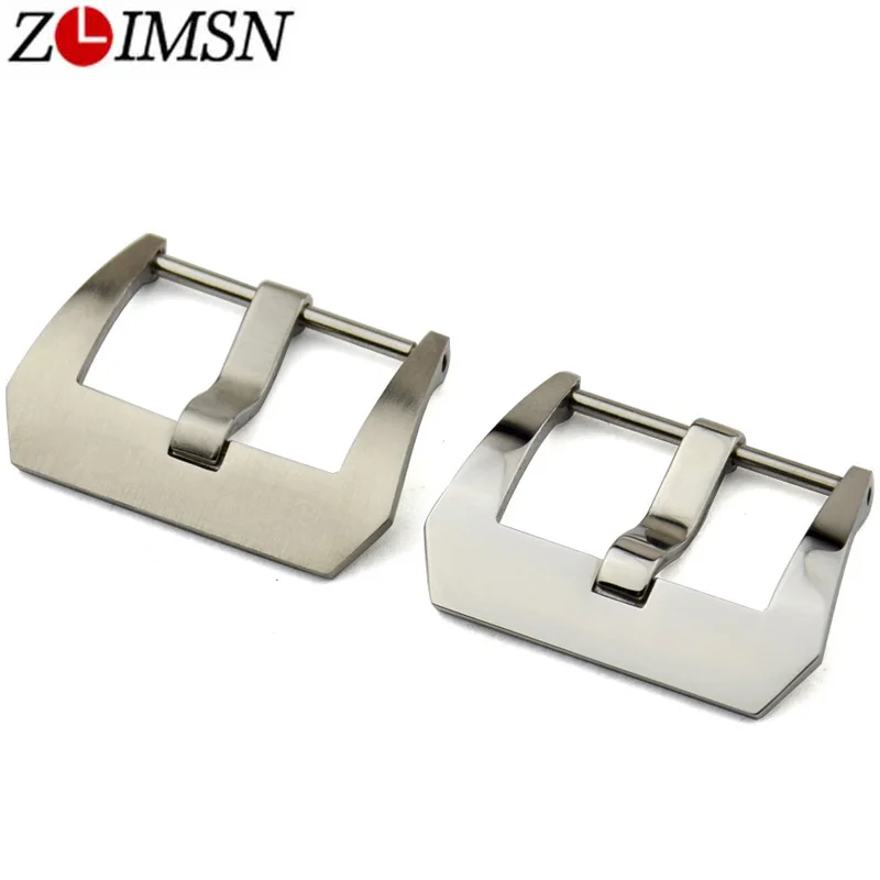 ZLIMSN 10pcs/lot Watch Buckle Stainless Steel Silver Black Gold Polished Brushed 18mm 20mm 22mm 24mm 26mm for Panerai Watch Band
