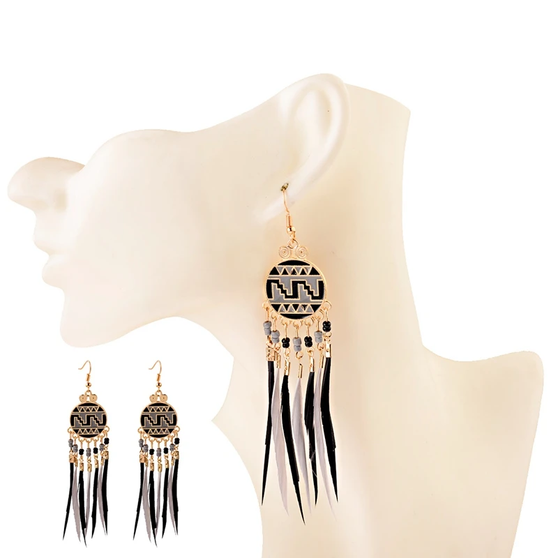 2019 египетские многоцветные богемная Кисточка Серьги для женщин Jhumka индийские