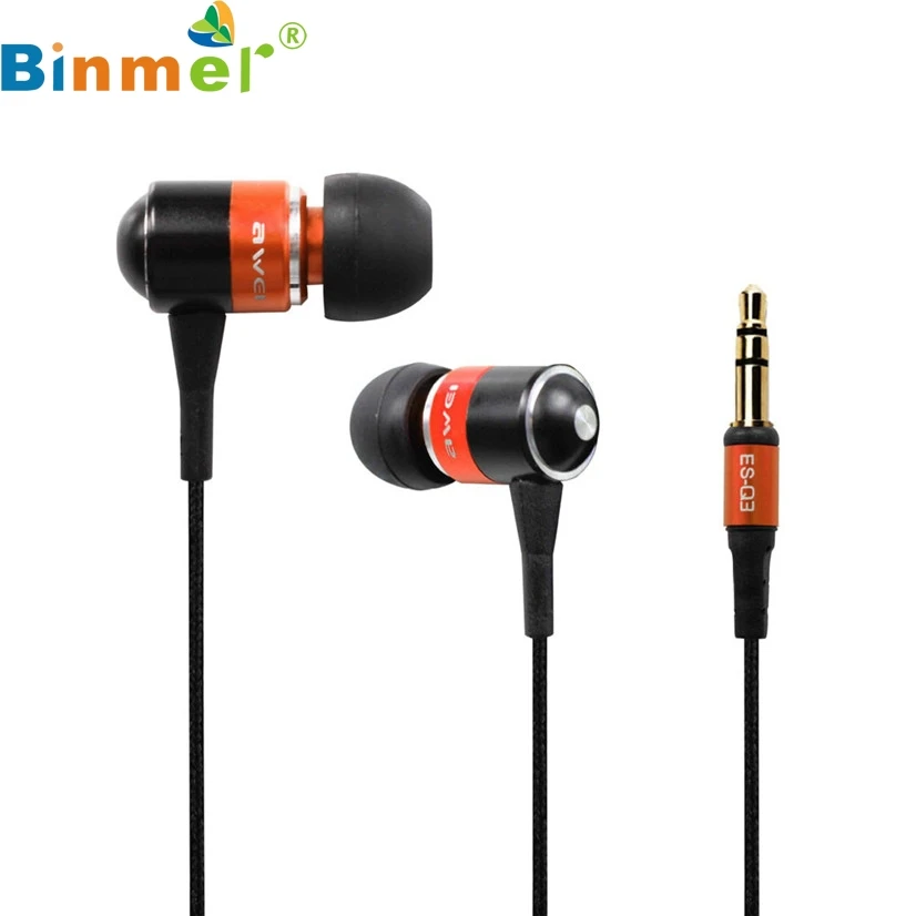 Factory Price Binmer Awei Q3 fone de ouvido Earphone Super Bass For Cellphone Mp3 Mp4 J03T Drop Shipping | Электроника