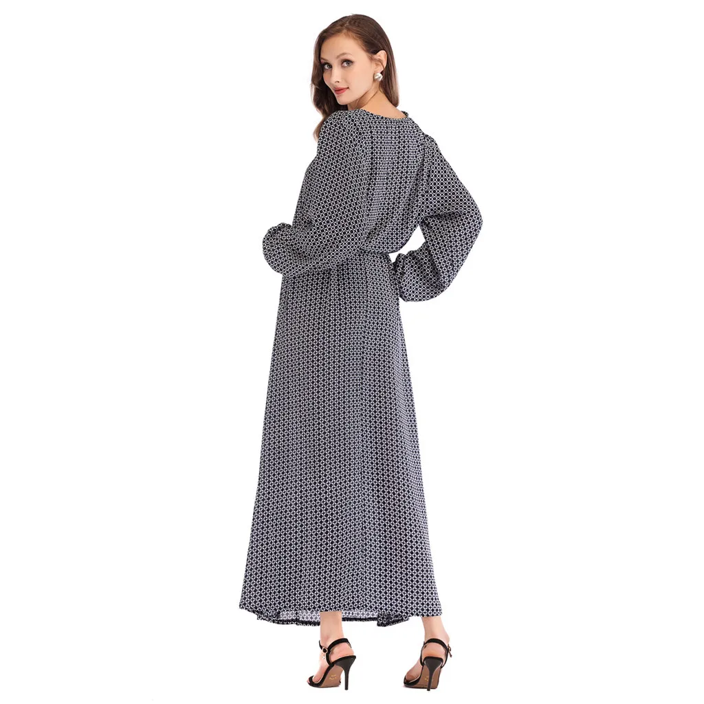 2019 Новое Женское платье повседневное мусульманское свободное арабское с