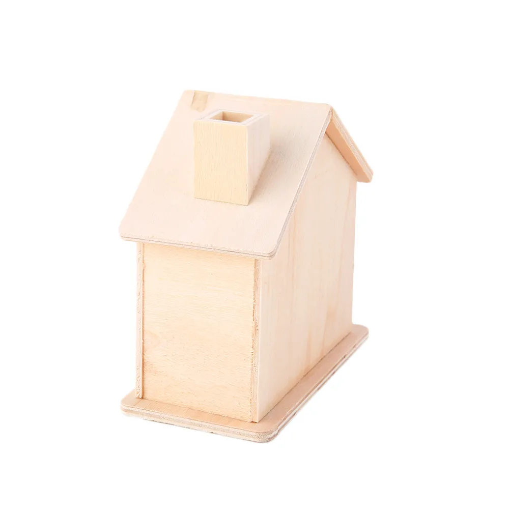 Хит продаж 3 шт. детская деревянная Копилка ручной работы Baipi в виде домика для