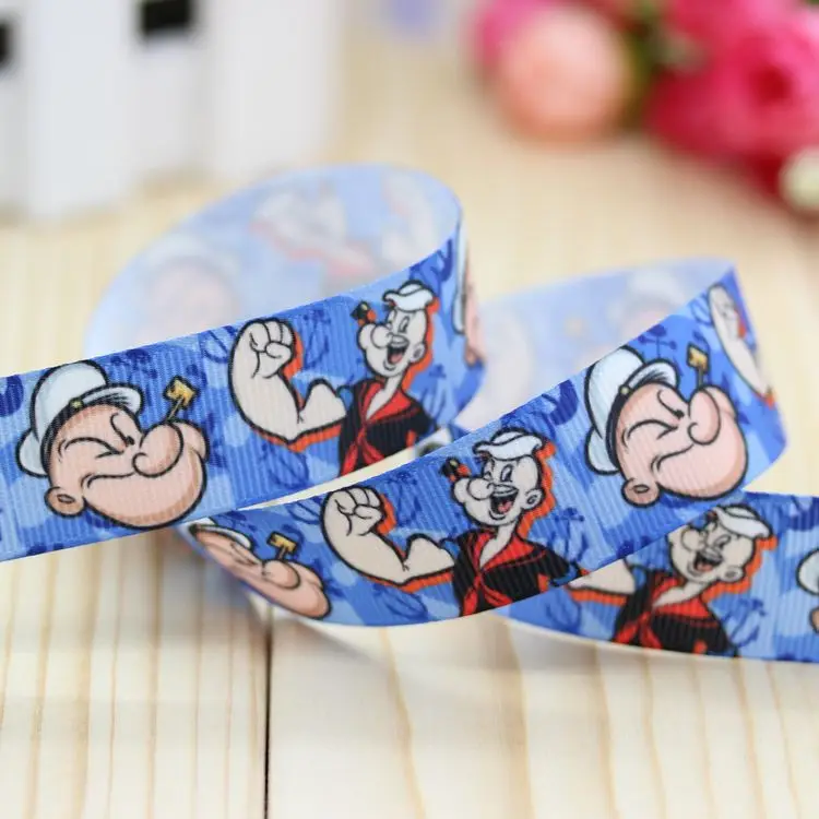 DHK 7/8 'ɵ ярдов Popeye печатная корсажная лента для волос с бантом diy вечерние