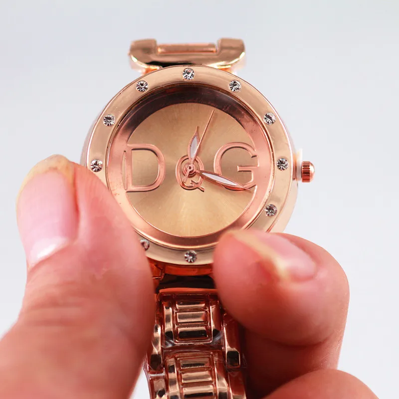 Новый бренд часы Роза Золотой медведь Нержавеющая сталь Смотреть Relojes Mujer Relogio