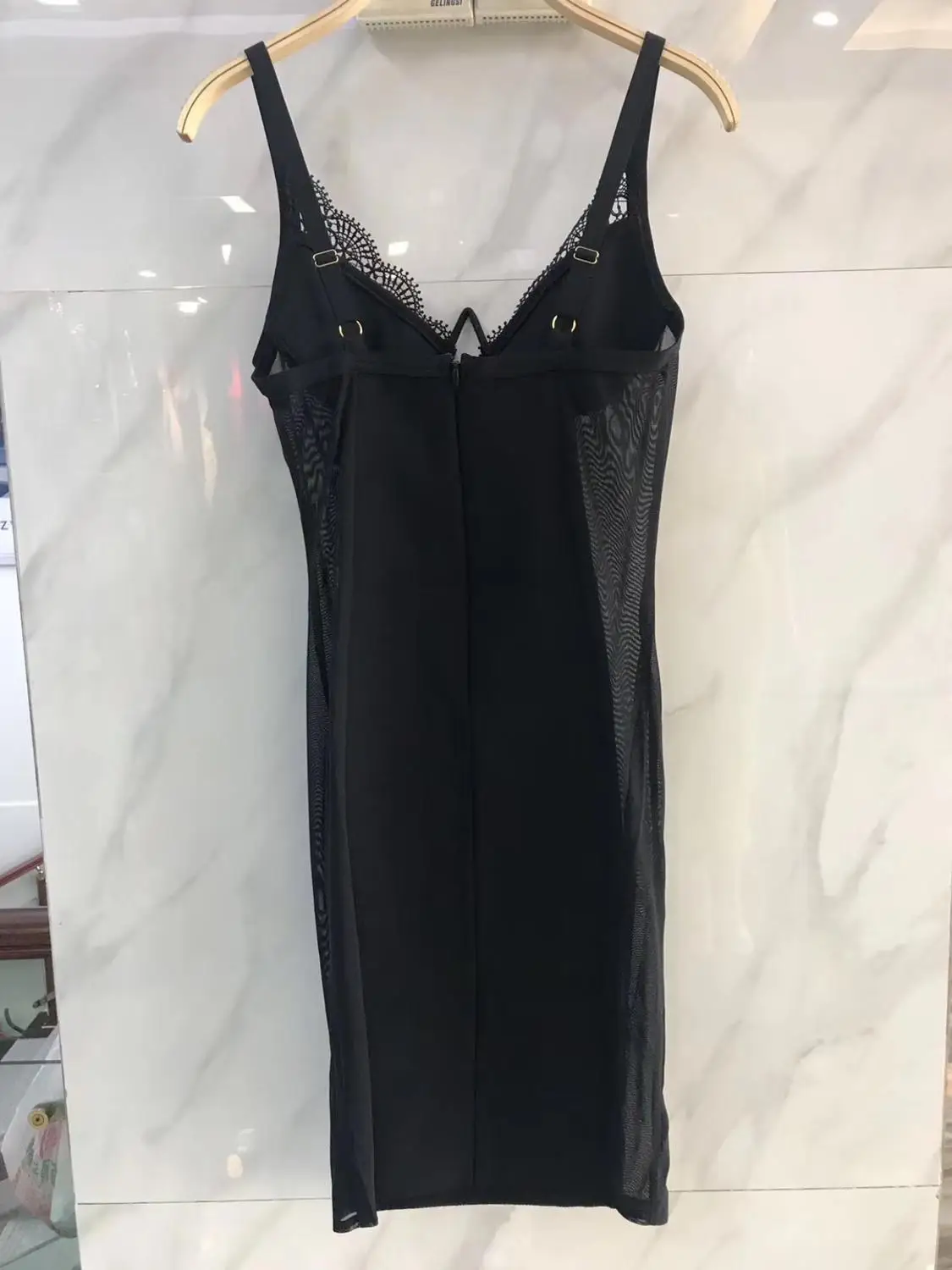 

2019 New Women black v neck spaghetti strap sleeveless vestidos dress Bodycon bandage dress Celebrity evening dropshipping
