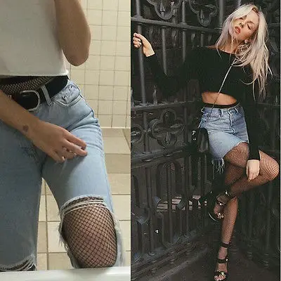 Лидер продаж женские пикантные большие сетчатые дышащие эластичные высокие