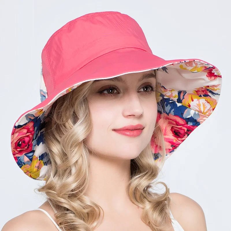 

New Arrival Flat Sun Hat Women's Bow Summer Hats for Women Beach Hat 6 Colors Chapeau Femme Boater Sun Cap Folded B-7387