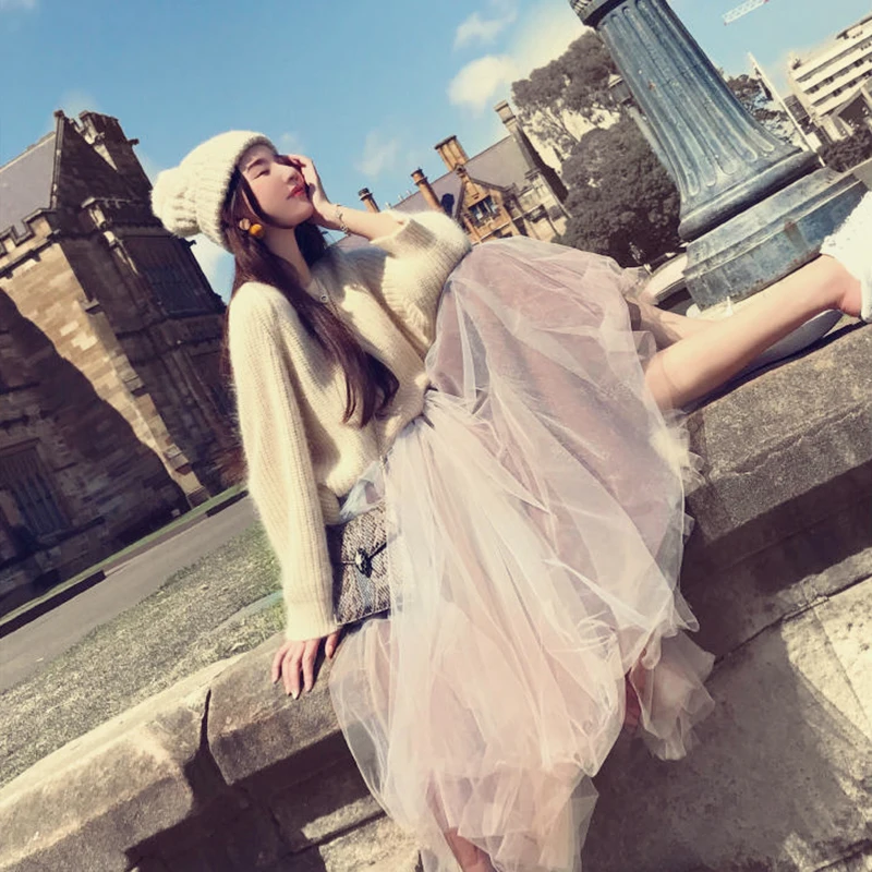 Костюм Богини осень-зима 2019 Новый стильный свитер плюс темпераментная