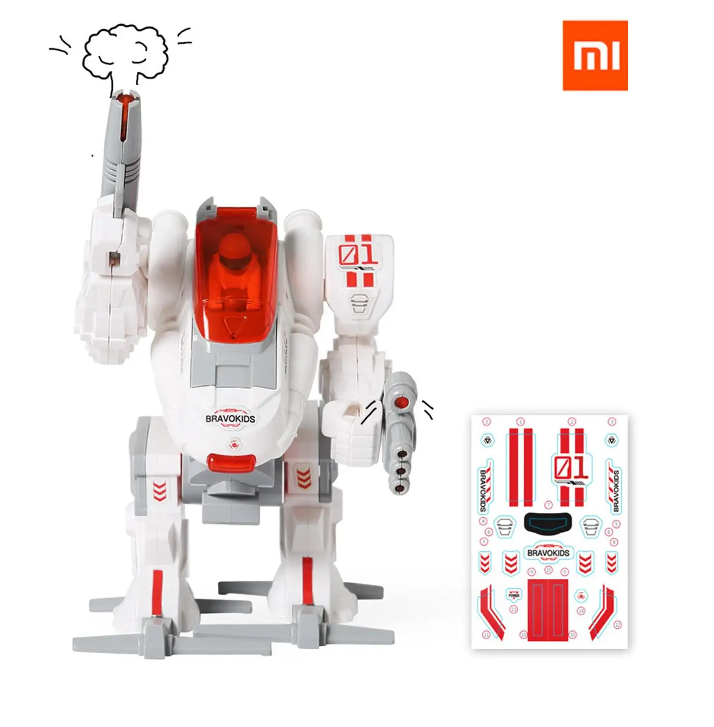 Оригинальный Xiaomi Youpin Bravokids робот строитель DIY строительные блоки РОБОТ