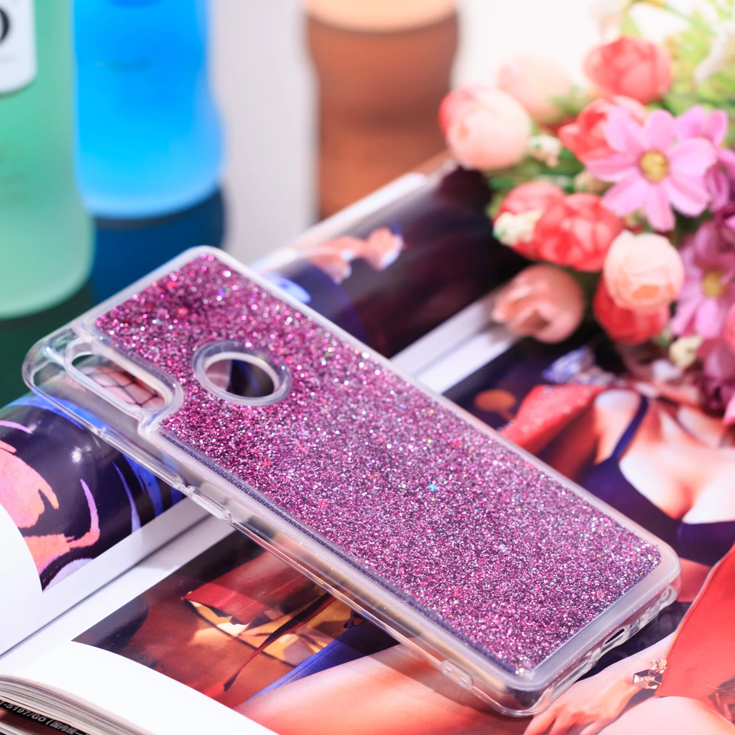 Bling Glitter For coque Xiaomi Redmi Note 5 pro Soft Silicone case Crystal Sequins Quicksand funda cover |