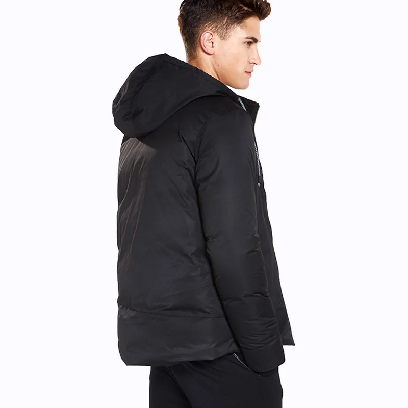Markless зимний теплый пуховик Мужская брендовая одежда модная повседневная черная
