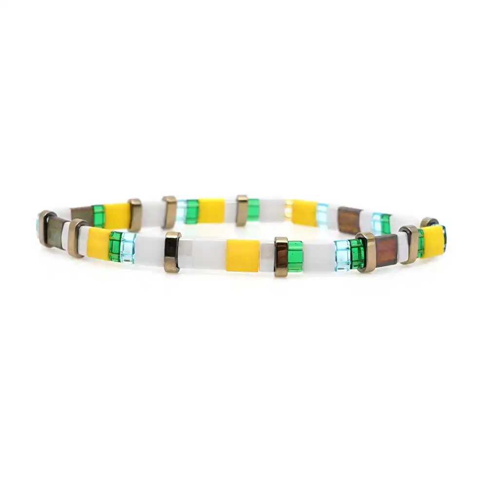 MI-B190151B Pulseras Go2boho браслет для женщин Miyuki браслеты богемные Тила бусины летние пляжные ювелирные изделия Pulseras Mujer красочные Insta Мода - Окраска металла: MI-B190151B Pulseras