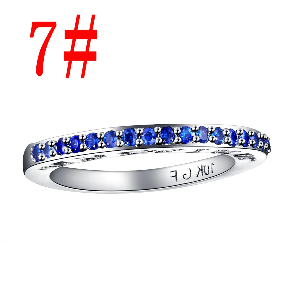 Ring Blue Zircon Fashion UN-sex Rings for Lovers Valentine's Day Gift | Украшения и аксессуары