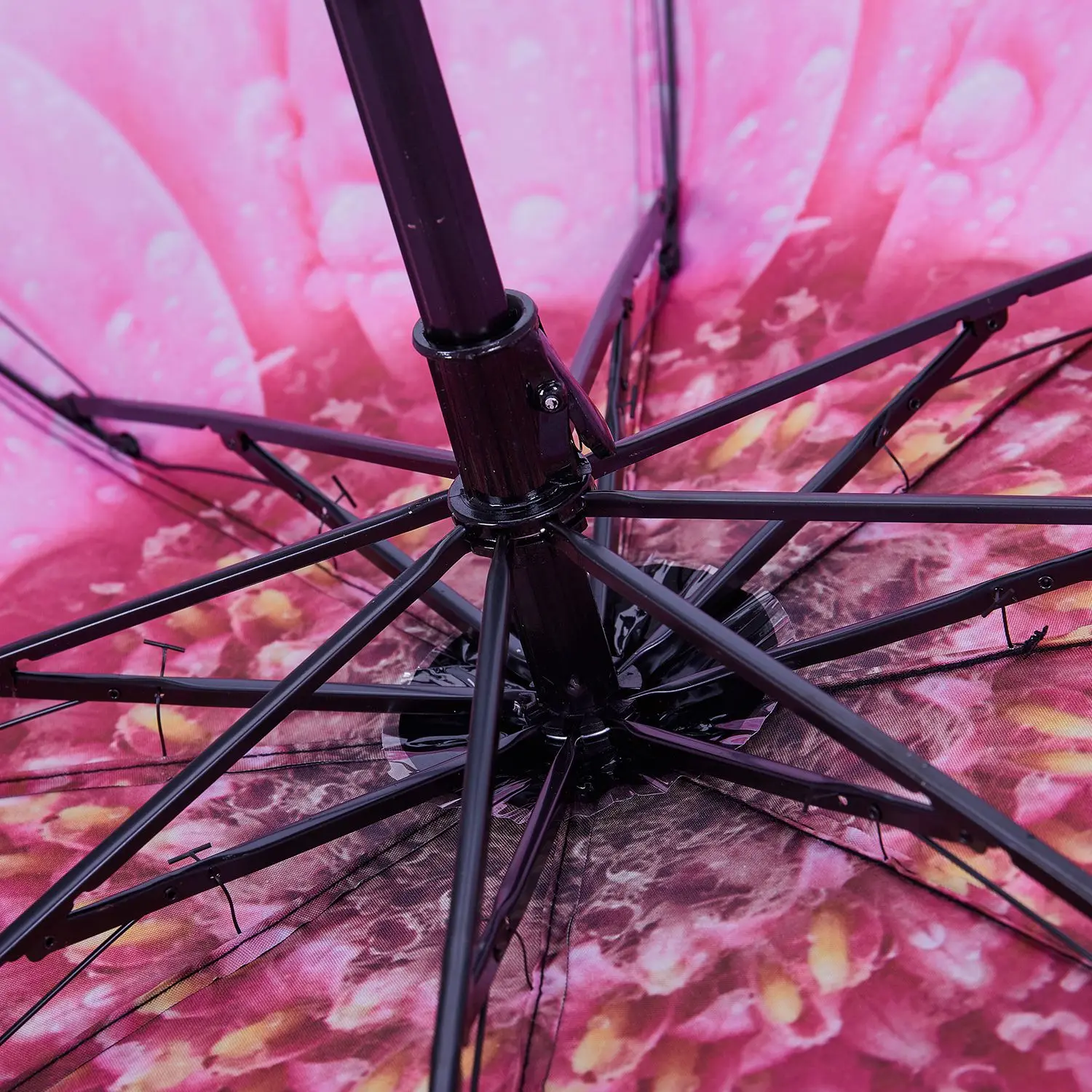 Три сложения зонтики от солнца и дождя Женский цветочный принт черное затеняющее