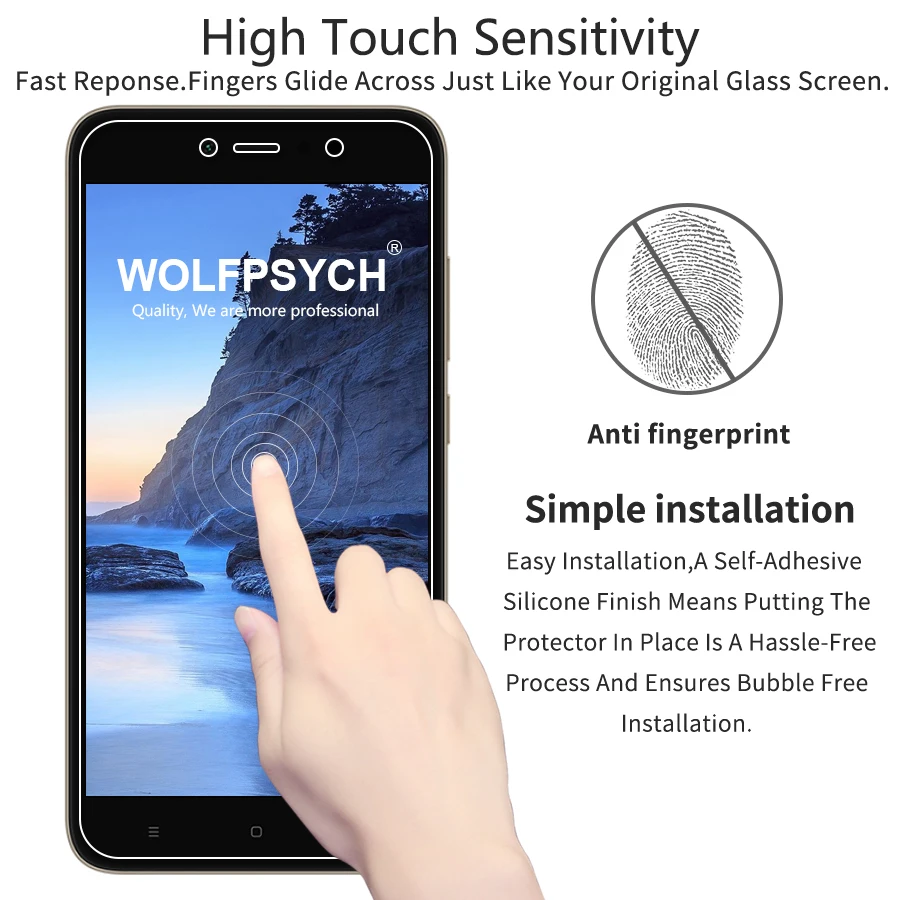 WOLFPSYCH 2.5D закаленное Стекло для Xiaomi Redmi Примечание 5A Prime Ясно Защитная пленка