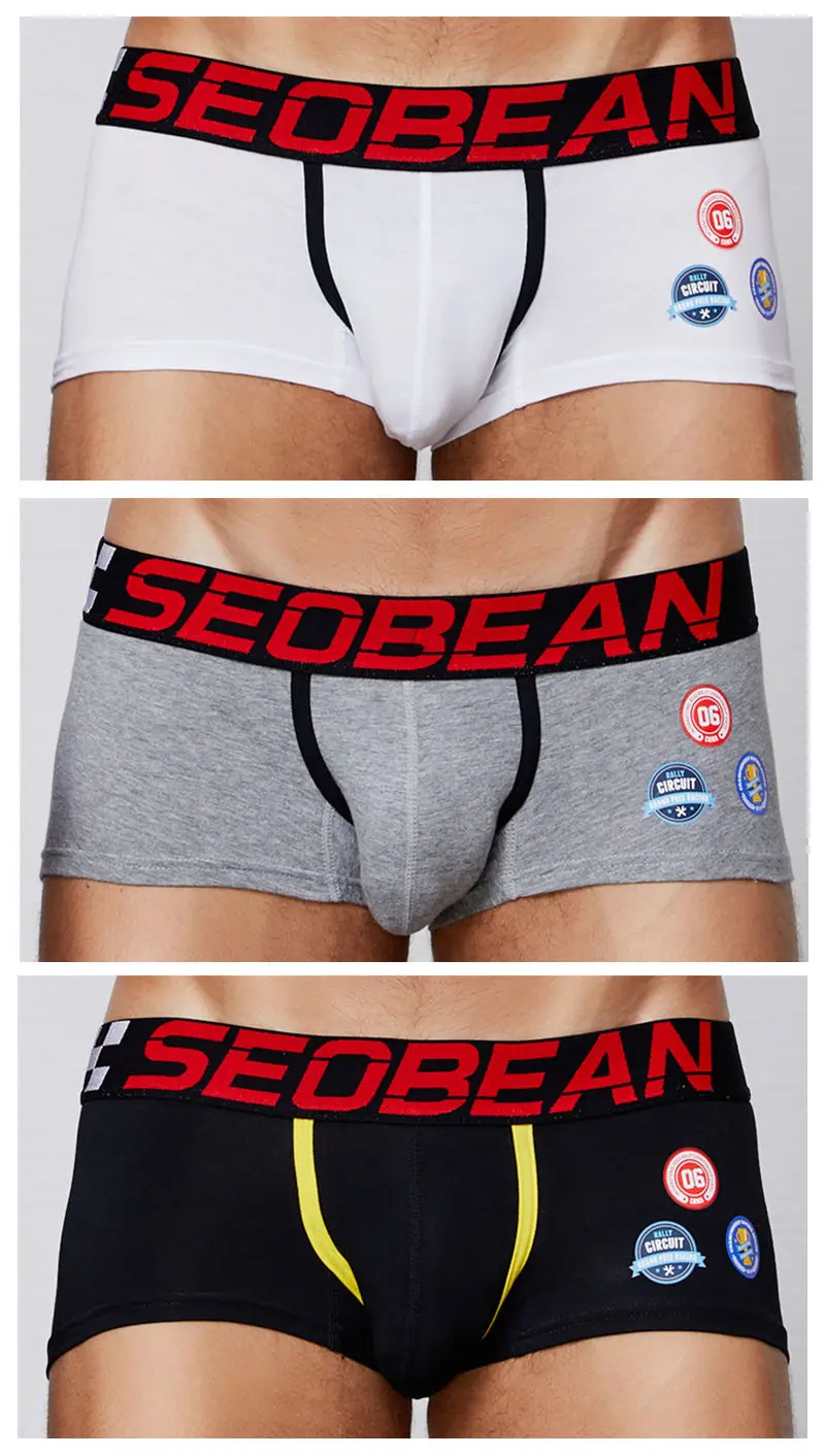 white gray black 3pcs/lot Men's Boxer Shorts Cotton Print Underwear Boxers Underwear Male Underpants For Man Panties Breathable Men Boxers - Цвет: white gray black