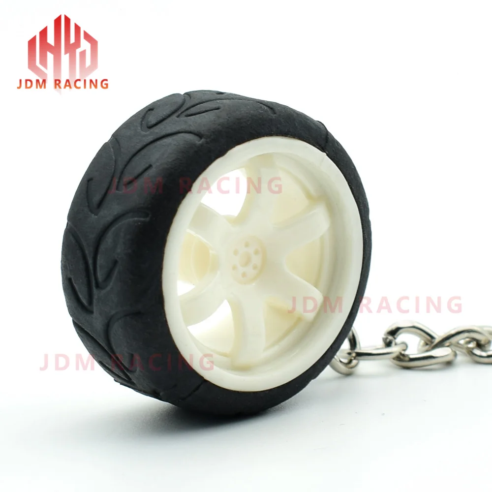 Хот Креатив Ауто Парт Модель ТЕ37 Сикс Стар Вил Рим Тайер Кейчейн Кейринг Ключевая цепочка Ключобр Стальной кованый ключ-подвеска Автомобильные аксессуары