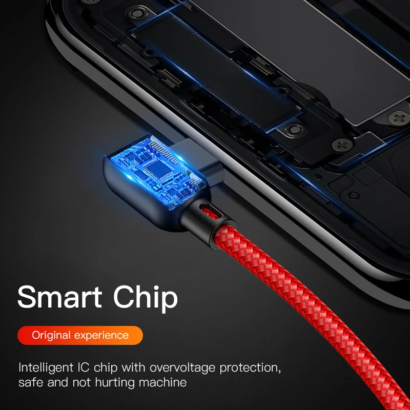 ! Кабель Micro USB ACCEZZ на Android для Samsung Xiaomi Redmi Note 5 4 Huawei HTC светодиодный провод 90