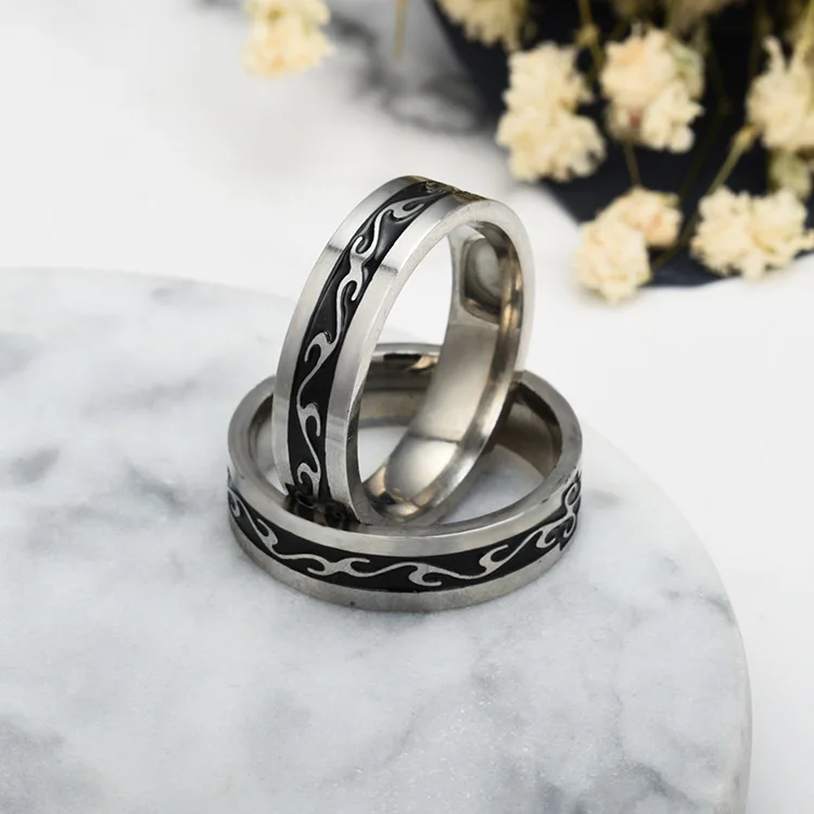 QIANKE Vintage Stainless Steel Dragon Pattern Ring for Men Retro Cocktail Mental Fashion Jewelry Accessories Gift Wholesale | Украшения и
