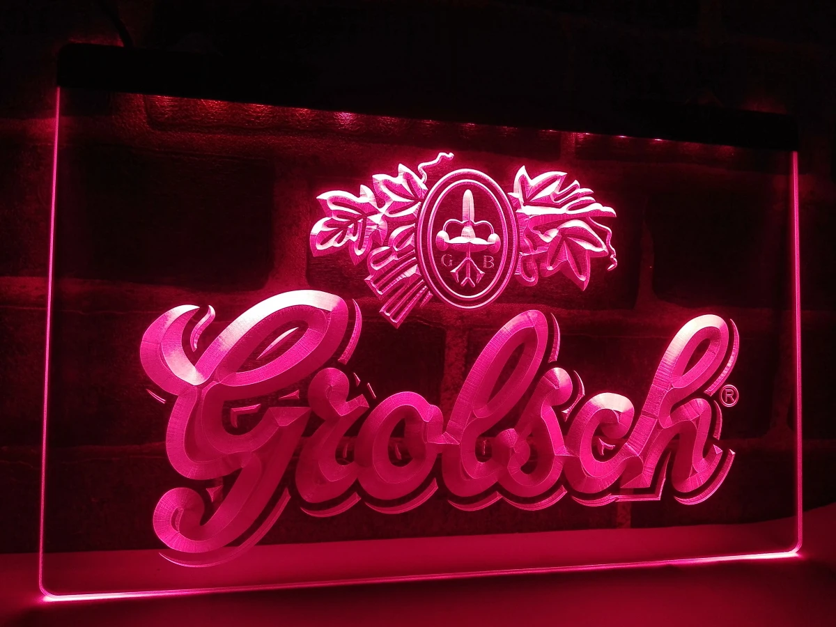 LA007- Grolsch пивной бар Пивной клуб Новый светодиодный неоновый светильник Знак
