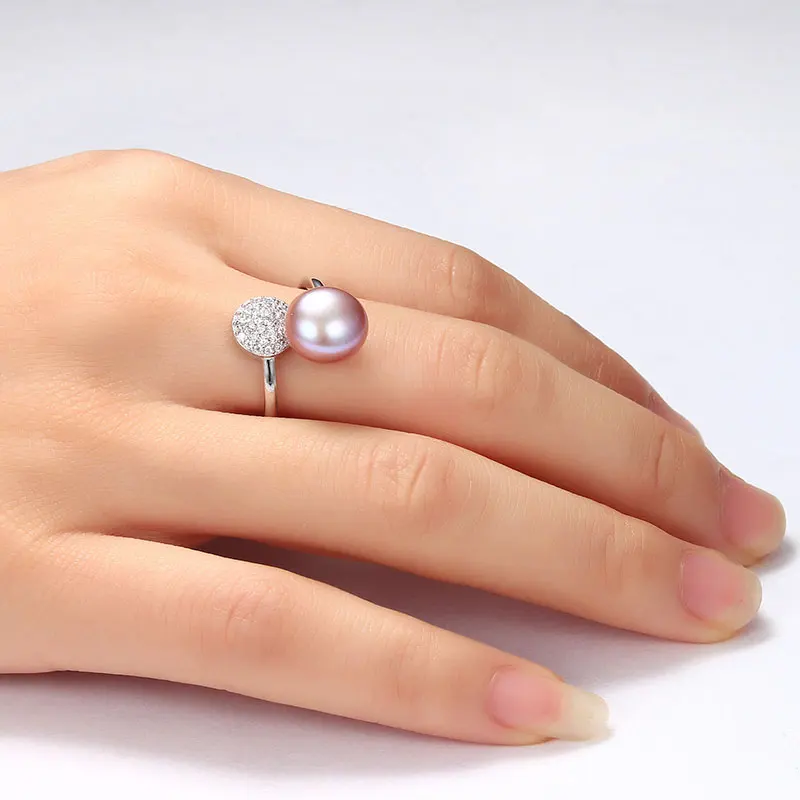 Мода Ювелирные изделия из жемчуга Роскошные Кольца 100% настоящий натуральный