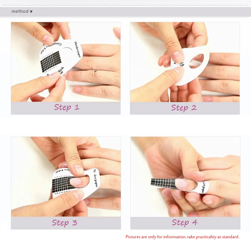 500 шт./рулон формы для ногтей наклейка профессиональный УФ гель наконечник