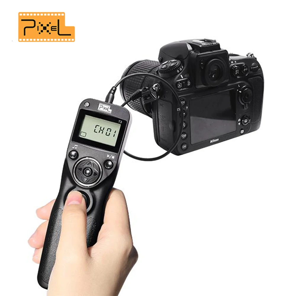 Pixel T3 N3 с проводным таймером затвора кабель дистанционного управления для Canon 7D 5D