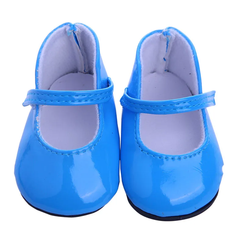 Новый стиль синие кожаные туфли подходят для куклы 18 дюймов аксессуары лучший