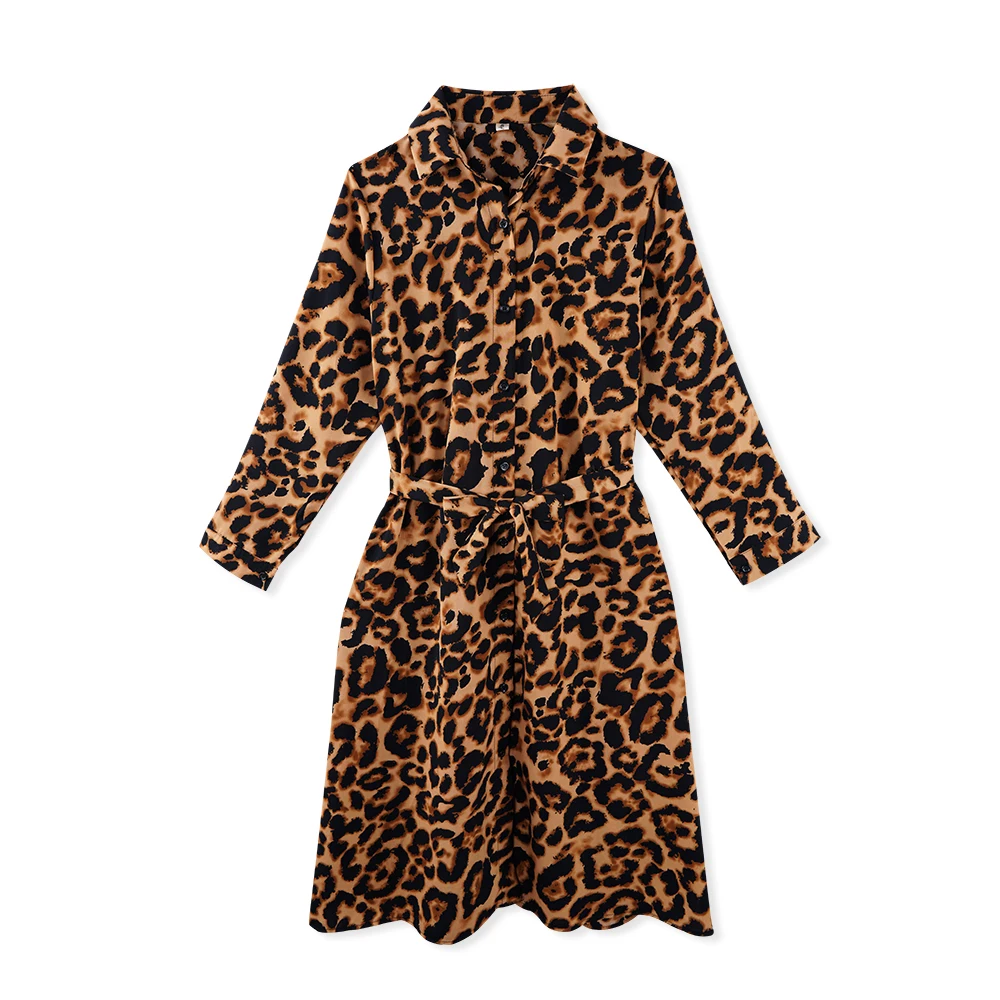 

Модное сексуальное женское шифоновое платье Leoprad, весенние платья средней длины с длинным рукавом и высокой талией, вечерние Клубные платья