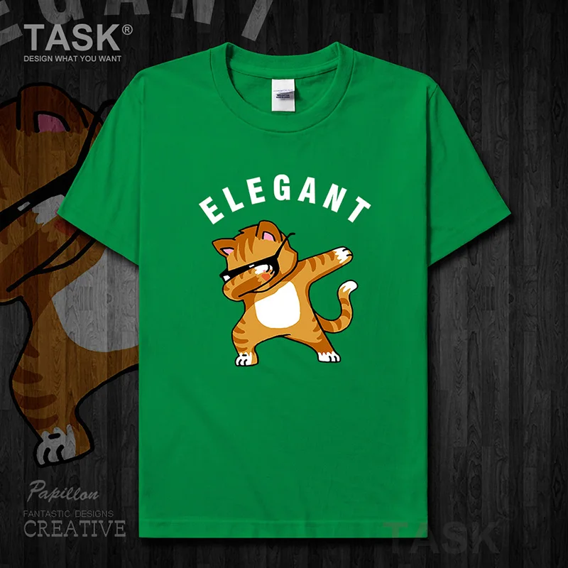 

Элегантная забавная Мужская футболка в стиле хипстер с веселым котом одежда с короткими рукавами футболка с принтом в стиле хип-хоп хлопков...