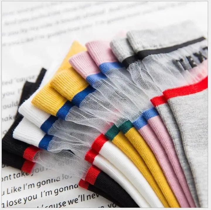 Новинка весны 2018 Оригинальные Шелковые хлопковые носки с прострочкой Женские