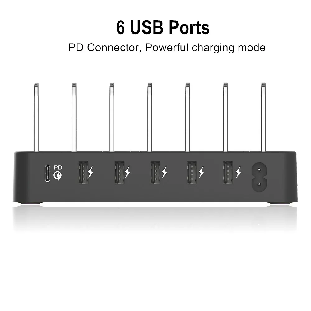 SZYSGSD 90 Вт Универсальная съемная зарядная станция с 6 портами USB подставка