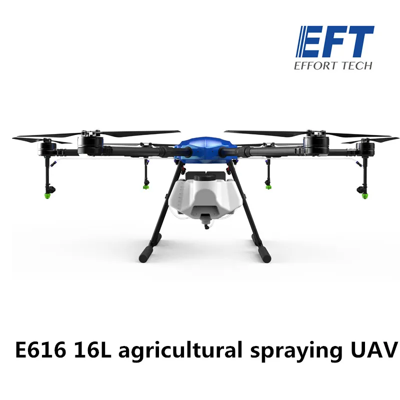 EFT E616 16L / 16 кг сельскохозяйственный Дрон для распыления 1630 мм Колесная база