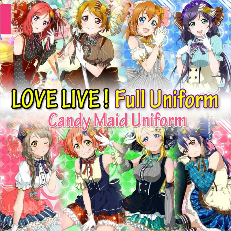 2018 японское аниме Love Live Tojo/ Umi/ Eli/ Hanayo/Nico/Rin конфеты горничная униформа платье