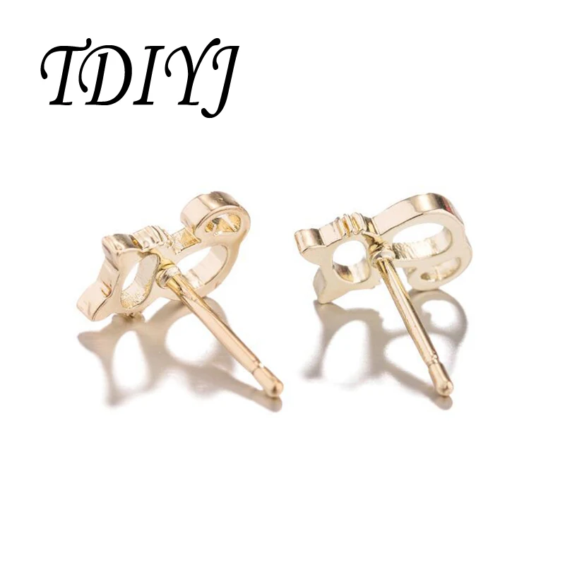 TDIYJ 3Pairs Stainless Steel Hollow Cat Earrings Women Jewelry Stud gift | Украшения и аксессуары