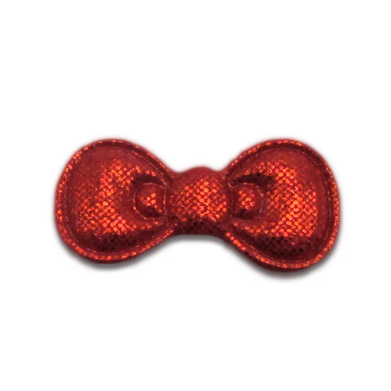 red 60 шт./лот 2,7*1,6 см Маленький бант мягкие аппликации для рукоделия одежды Швейные принадлежности "сделай сам" заколки для волос аксессуары - Цвет: red