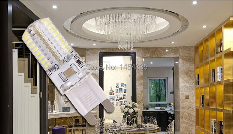 10 шт Мини G9 7 ваттов 9 ваттов светодиодный светильник 3014 SMD AC 220 V 240 V силиконовый корпус светодиодный Светодиодная лампа-кукуруза 64 светодиодный s 104 светодиодный s хрустальная люстра круглая лампа