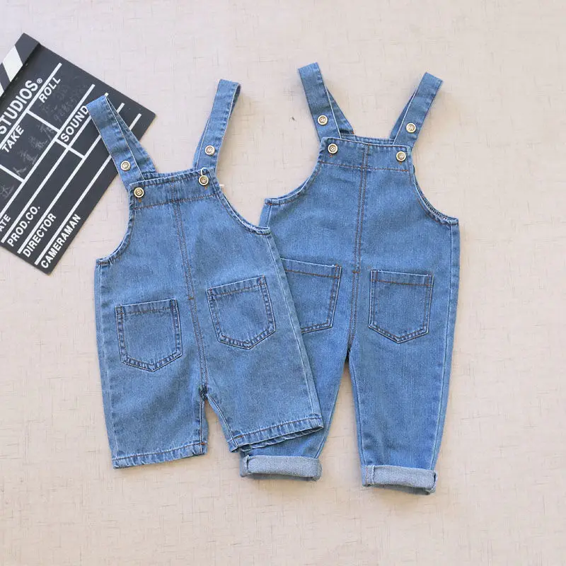 Детские брюки хлопковые на подтяжках комбинезон для девочек и мальчиков детские