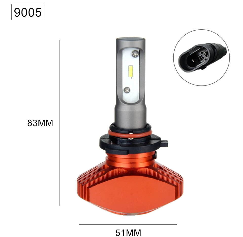 Avacom 2 шт. H4 H7 светодиодный автомобиль лампа H3 H11/H8/H9 H1 9005/HB3 9006/HB4 HIR2 CSP 6500 к супер белый 12V 24V светодиодный светильник для авто лампа