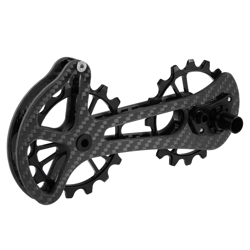 Black-8800RD 16T велосипедный керамический подшипник Jockey шкив колеса Набор из углеродного волокна CNC задний переключатель направляющая для Shimano 6800/6870/4600/9000/9070 - Цвет: Black-8800RD