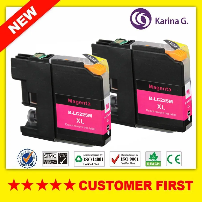 2PCS Magenta Совместимый чернильный картридж для LC227XL LC225XL LC227 LC225 костюм для Brother DCP-J4120DW MFC-J4420DW MFC-J4620DW MFC-J4625DW - Цвет: 2PCS Magenta