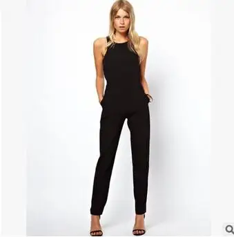 2017 nwe Весенняя женская одежда Модный комбинезон без рукавов с высокой талией