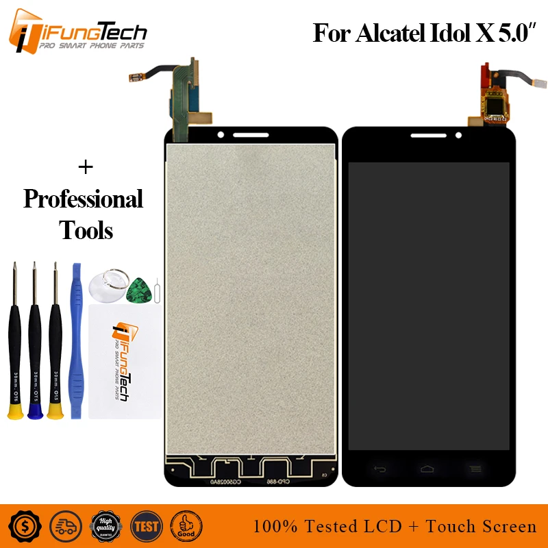 ЖК дисплей + сенсорный экран для Alcatel One touch Idol X OT6040 6040 6040D 6040E 6040A 6040X с сенсорным