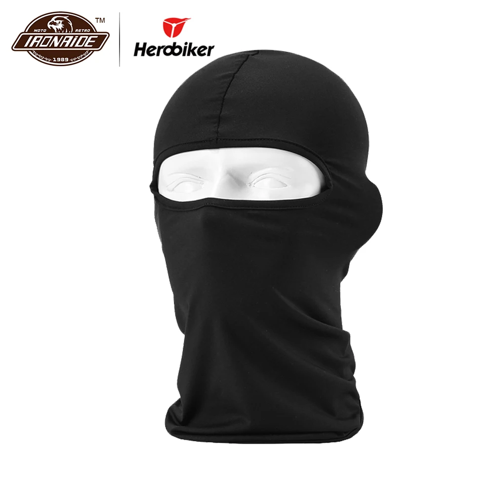 HEROBIKER черная мотоциклетная маска для лица, зимняя Балаклава, маска для лица, велосипедная мотоциклетная маска для всех сезонов, 12 цветов