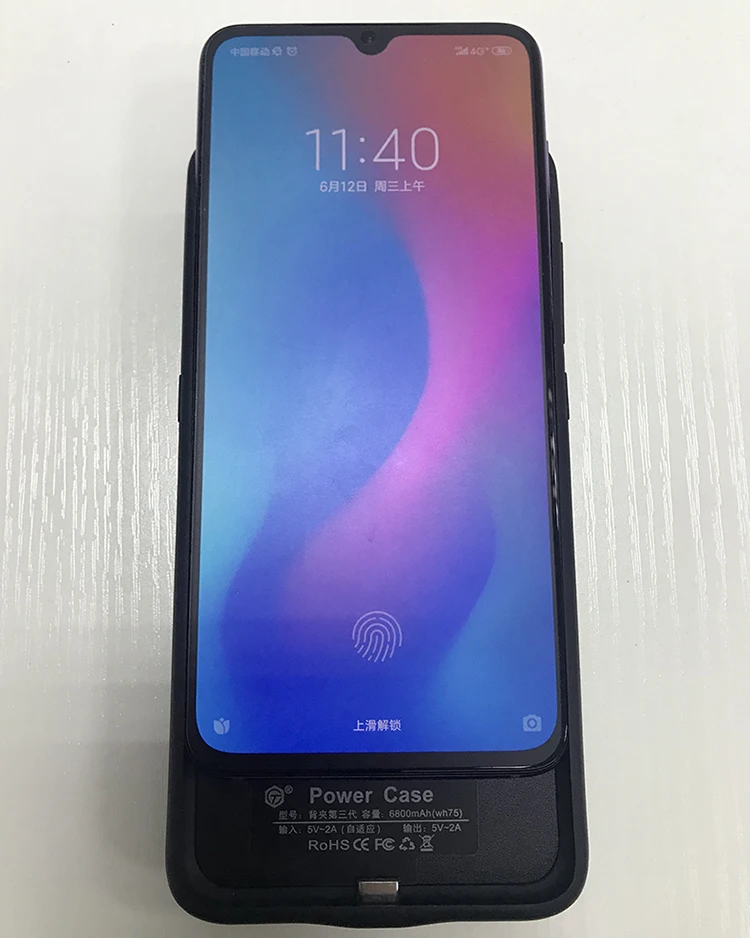 6800 мАч чехол для аккумулятора Xiaomi Mi 9 Power Bank чехол для зарядного устройства для Xiaomi 9 Тонкий чехол для зарядки чехол для Mi 9