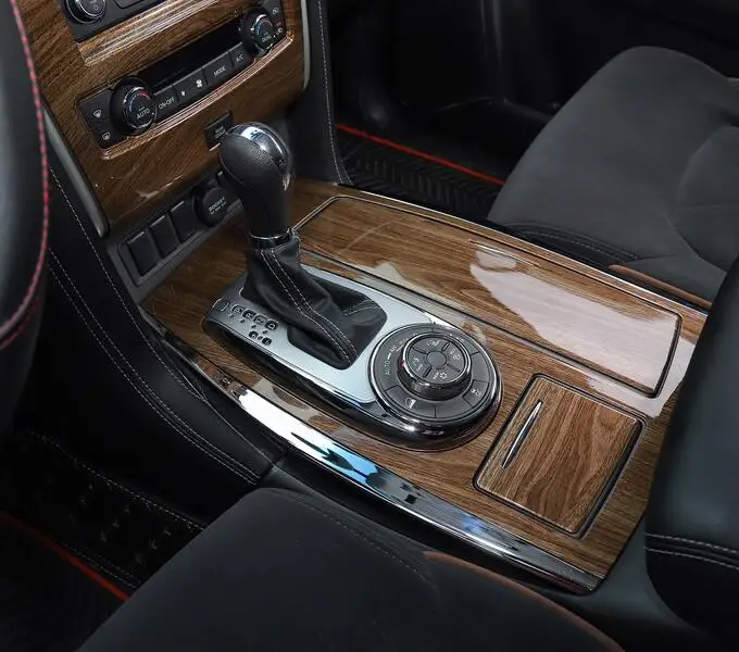 Gear Panel Cover Air Vent Frame Reading Lamps Interior Trims ABS Wooden Line For Nissan Patrol Y62 Year 2017 Up Free Shipping | Автомобили