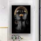 Картина маслом на холсте, черная, африканская, Обнаженная, с изображением женщины, постеры и принты, Скандинавская Настенная картина для гостиной