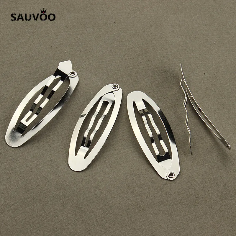 Sauvoo 20 шт./лот овальные BB заколки для волос Серебряный цвет DIY ювелирных изделий