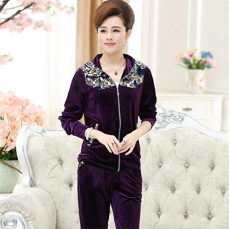 Женский спортивный костюм весна осень 2019 повседневный свободный Золотой