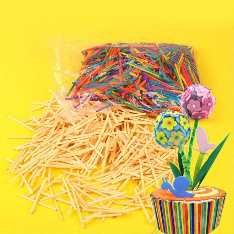 Chicinlife 1000 шт. деревянные спичечные палочки DIY математические Обучающие ремесло