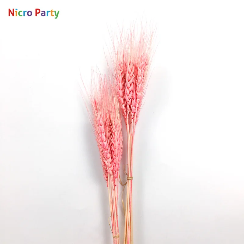 Nicro 20 шт./лот натуральный искусственный осенний пшеничный цветок букет украшение